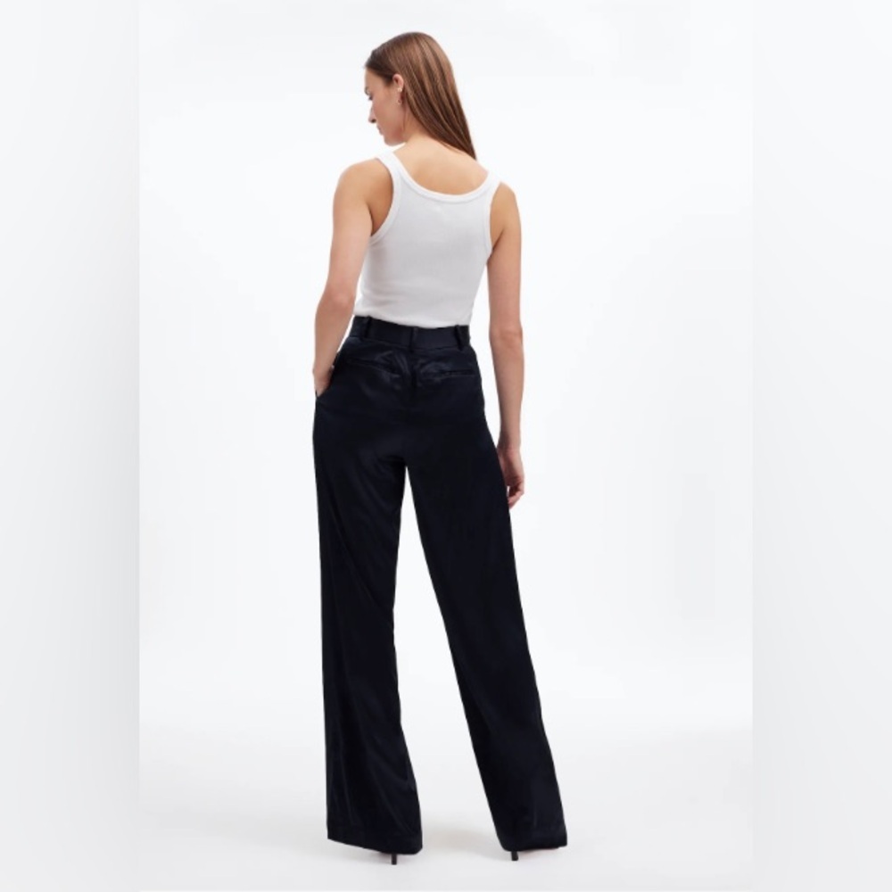 Madewell Harlow Superwide Satin Trouser Pant - Picture 4 of 12